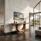 Modern Console Table With Ring Form Pedestal Base For Living Room - view 3 of 8