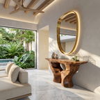 Organic Console Table With Artistic Nature Inspired Design For Living Room - view 2 of 8