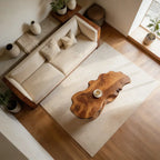 Live Edge Natural Wood Coffee Table with Sculpted Open-Form Base - view 6 of 7