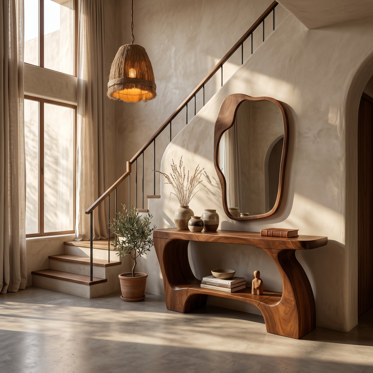 Contemporary Console Table With Artistic Open Structure For Living Room - view 3 of 8