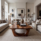 Live Edge Sculptural Coffee Table With Open Pedestal Base - view 6 of 8