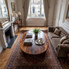 Organic Oval Coffee Table With Floating Sculptural Base - view 6 of 8