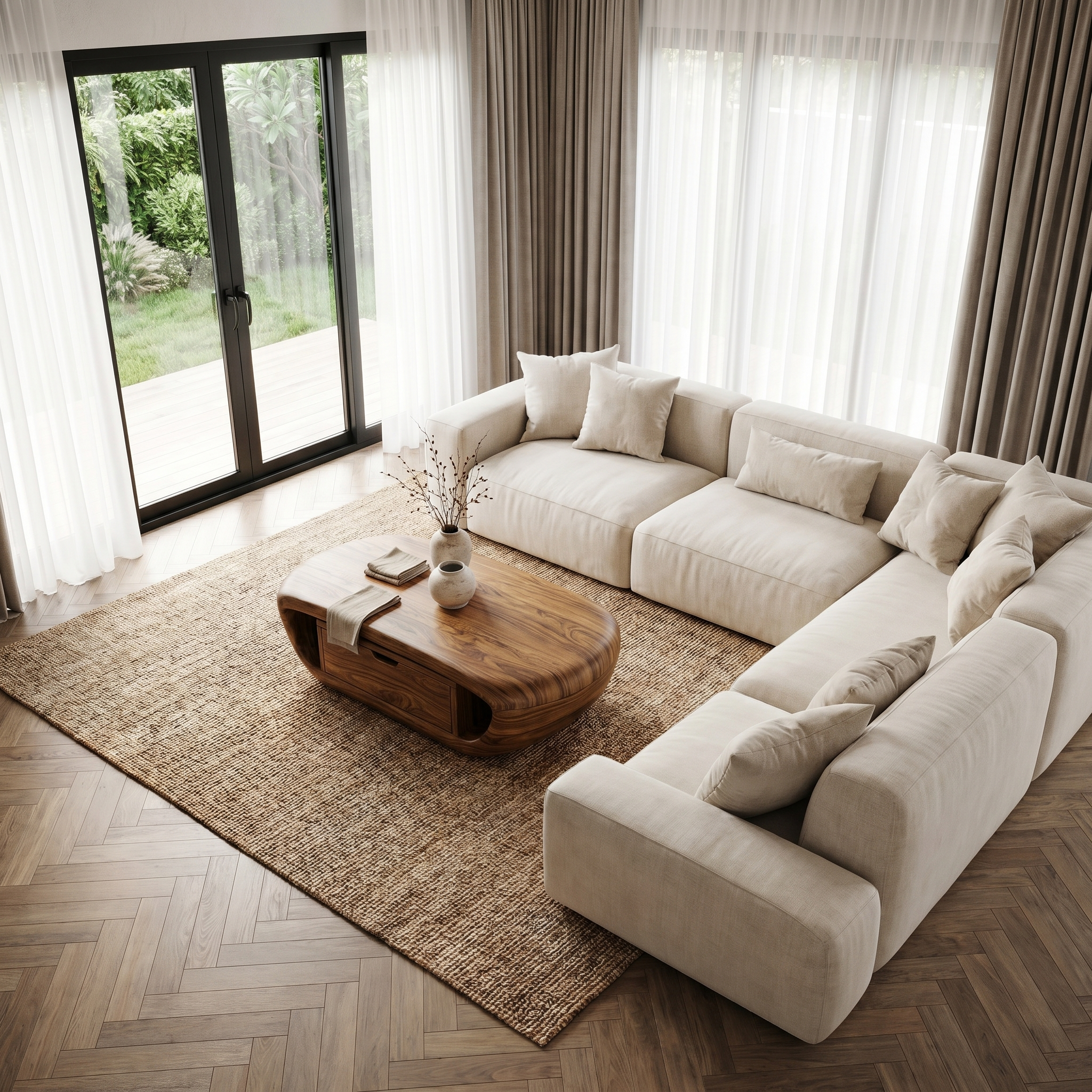 Modern Coffee Table With Built In Storage Shelf For Living Room - view 2 of 8