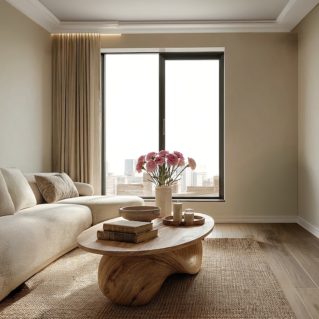 Organic Sculptural Coffee Table with Flowing Loop Base - view 3 of 7