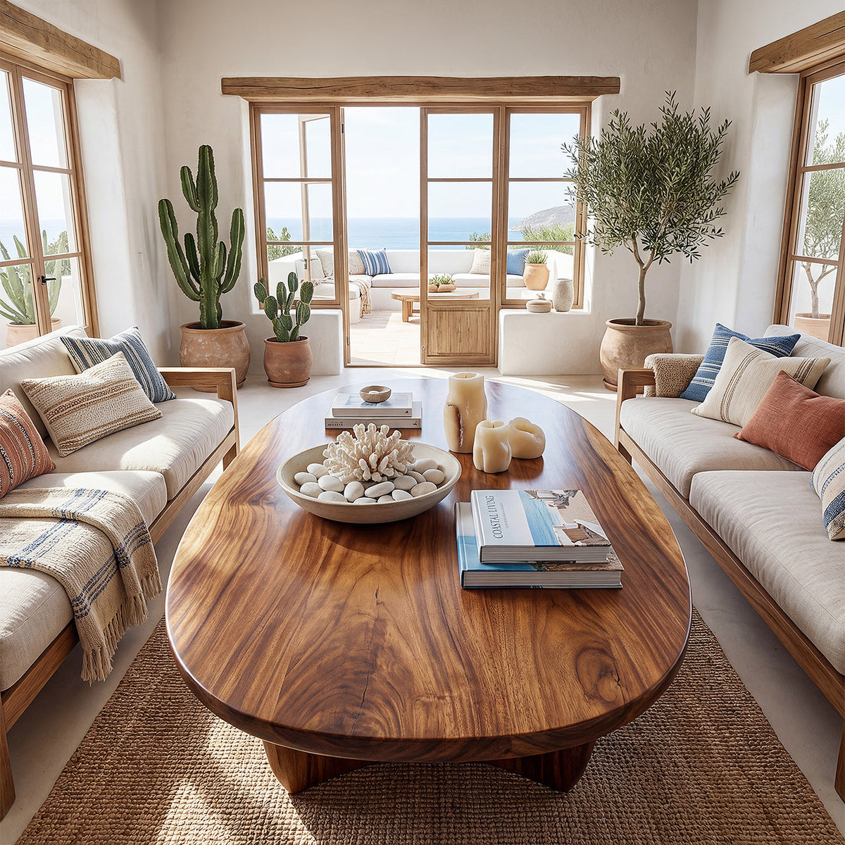 Round Sculptural Coffee Table With Open Pedestal Base - view 6 of 8