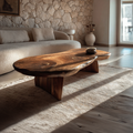 Live Edge Coffee Table with Organic Slab Top and Sculptural Base - view 1 of 7