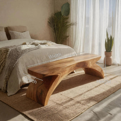 Organic Sculptural Bench For Bedroom Or Living Room - view 7 of 7