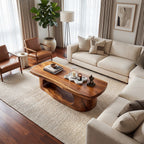 Organic Oval Coffee Table With Sculptural Open Base - view 6 of 8