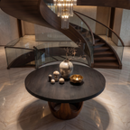 Modern Luxury Round Foyer Table For Entryway And Lobby - view 2 of 8