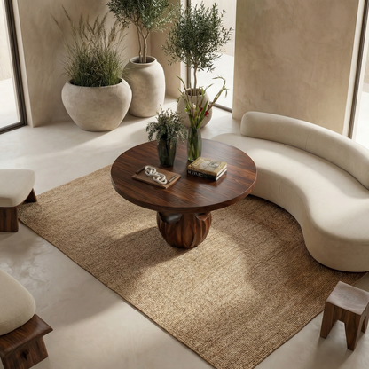 Modern Round Entryway Foyer Table With Unique Sculptural Base For Entryway And Hallway - view 3 of 8