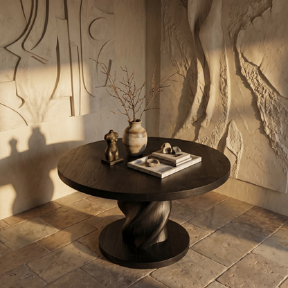Modern Luxury Statement Round Entry Table For Entryway And Lobby - view 2 of 8