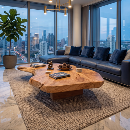 Rustic Organic Coffee Table Living Room Or Family Room - view 3 of 8