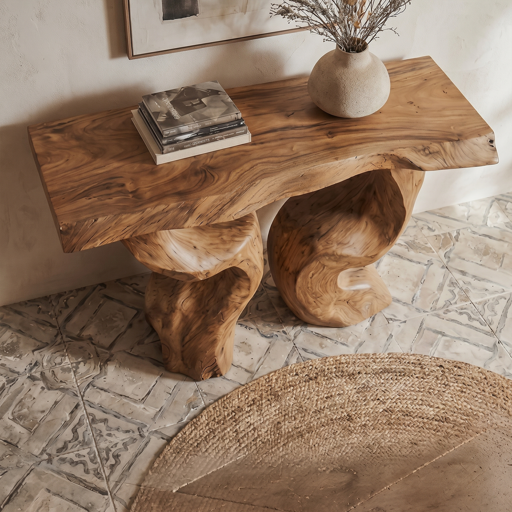 Modern Console Table Freeform Root Base For Entryway - view 3 of 8