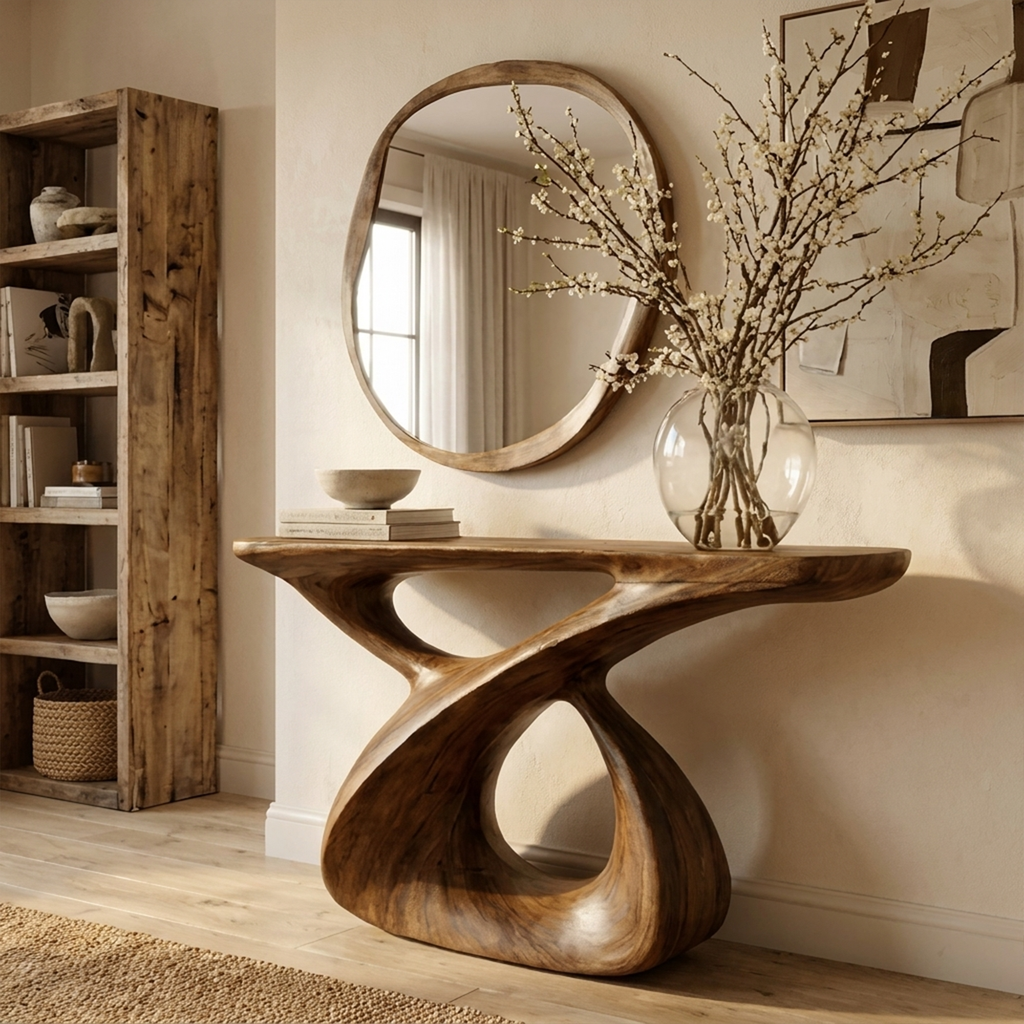 Mid Century Console Table Entryway And Hallway - view 3 of 8