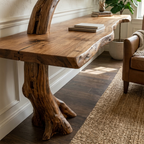 Rustic Console Table Artistic Tree Branch Reading Room - view 2 of 8