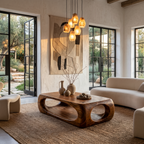 Nature Inspired Coffee Table With Flowing Open Form Base For Living Room - view 2 of 8
