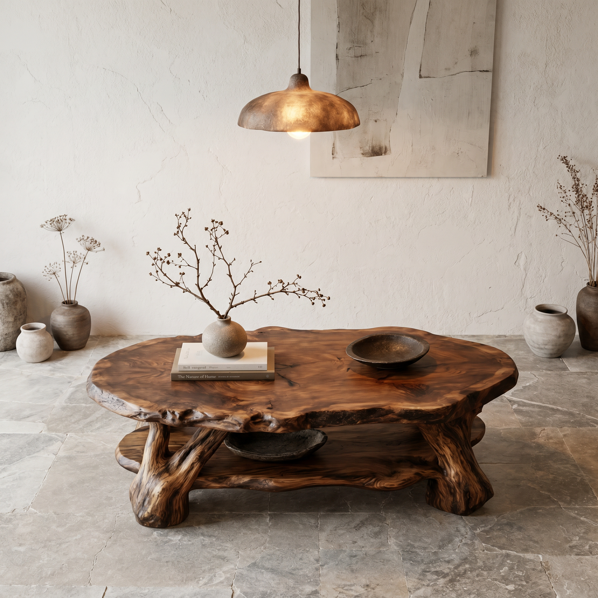 Nature Inspired Coffee Table With Sculptural Root Wood Design For Living Room - view 2 of 8