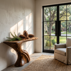 Nature Inspired Console Table With Artistic Tree Structure For Living Room - view 2 of 8