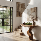 Modern Console Table With Statement Sculptural Base For Living Room - view 3 of 8