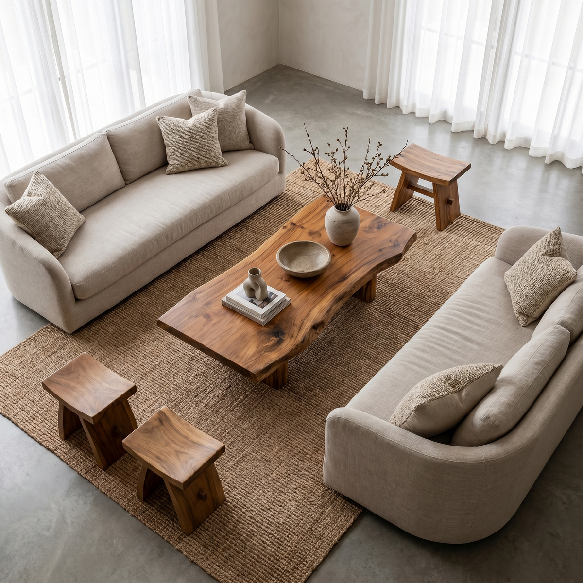 Rustic Wooden Coffee Table For Living Room - view 5 of 8