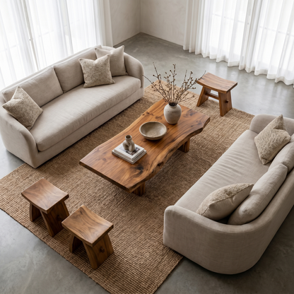 Rustic Wooden Coffee Table For Living Room - view 5 of 8