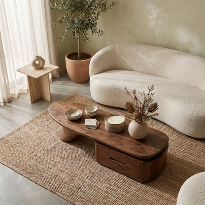 Modern Coffee Table With Built In Drawer Storage For Living Room - view 2 of 8
