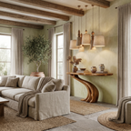 Organic Curved Console Table With Soft Flowing Wood Base For Entryway And Living Room - view 3 of 8