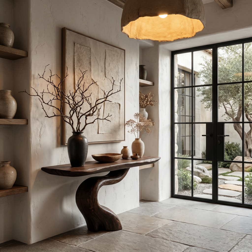 Organic Modern Console Table With Artistic Tree Root Base For Entryway - view 2 of 8