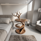 Organic Bedside Table With Sculptural Tree Branch Form For Bedroom And Reading Nook - view 2 of 8