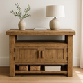 Solid Wood Console Table with Storage and Open Shelf - view 1 of 9