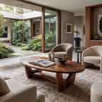 Sculptural Oval Coffee Table With Architectural Open Base - view 7 of 8