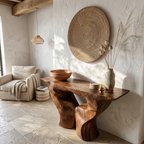 Organic Console Table With Artistic Nature Inspired Design For Living Room - view 3 of 8