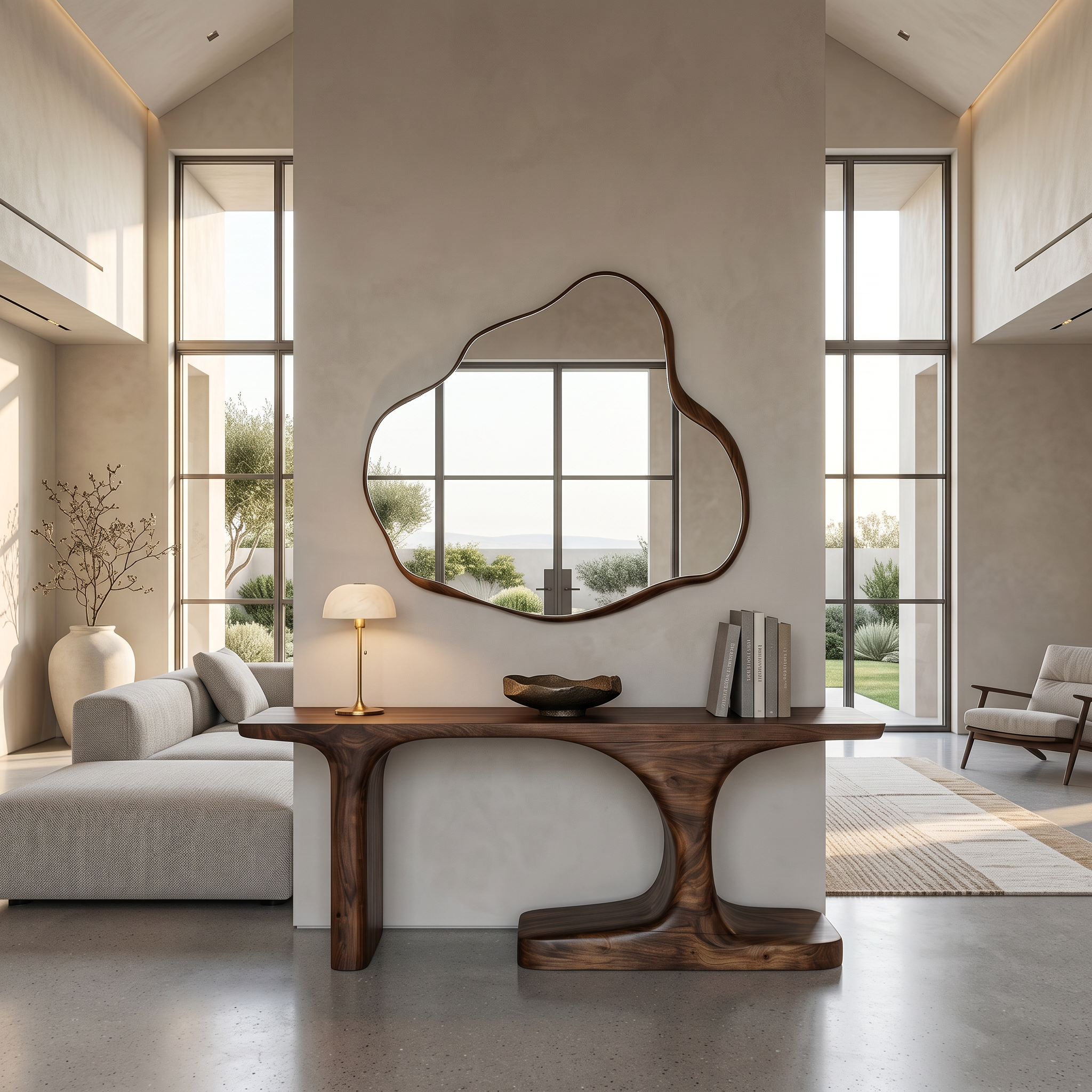 Organic Console Table With Sculptural Arched Form For Entryway - view 2 of 8