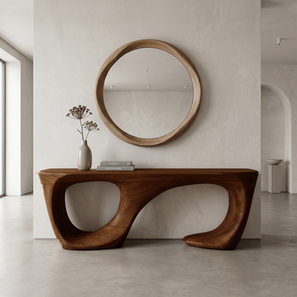 Contemporary Console Table With Curved Open Structure For Living Room - view 3 of 8