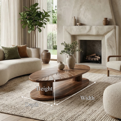 Scandinavian Minimalist Solid Wood Coffee Table For Living Room - view 8 of 8