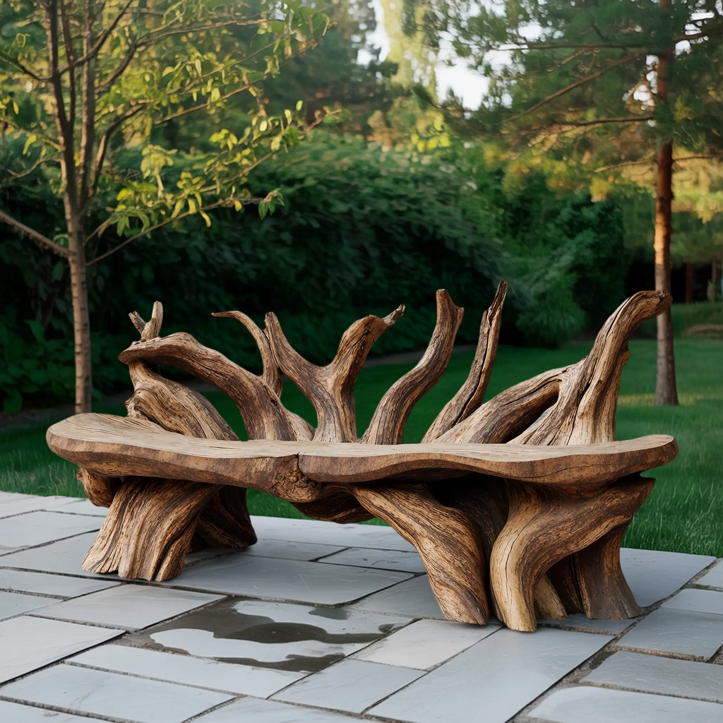 Mid Century Wooden Bench Outdoor Decor For Sleek Exteriors - view 6 of 8