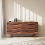 Modern Carved Wave Front Sideboard For Entryway Living Room - view 6 of 8