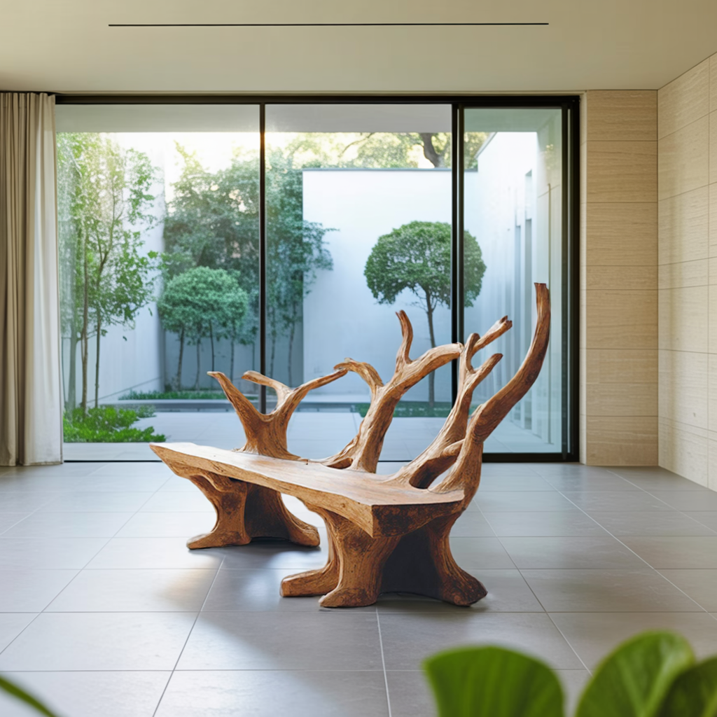 Handcrafted Branch Bench For Living Room Statement Pieces - view 6 of 8