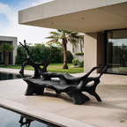Mid Century Branch Bench For Retro Patio Ambiances - view 4 of 8