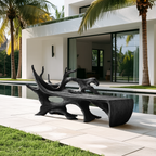 Farmhouse Wooden Bench Outdoor Seating For Classic Porches - view 4 of 8