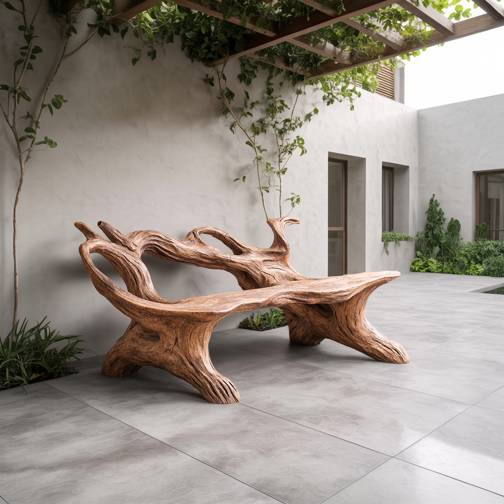Farmhouse Branch Bench For Comfortable Living Room Seating - view 6 of 8