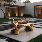 Handcrafted Wooden Bench For Custom Made Living Room Furniture - view 5 of 8