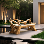 Farmhouse Wooden Bench For Weather Resistant Patio Decor - view 5 of 8