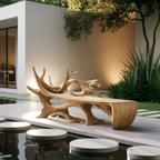 Farmhouse Wooden Bench Outdoor Seating For Classic Porches - view 5 of 8