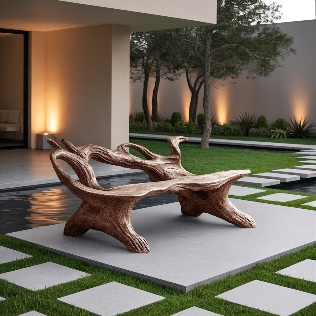 Farmhouse Branch Bench For Comfortable Living Room Seating - view 7 of 8