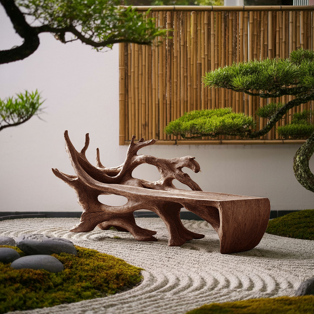 Farmhouse Wooden Bench Outdoor Seating For Classic Porches - view 7 of 8