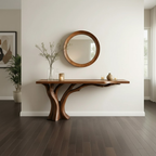 Handcrafted Solid Wood Entryway Console Table with Organic Branch Design - view 2 of 5