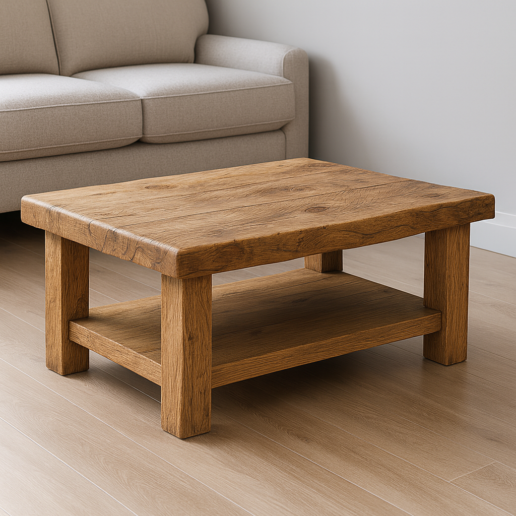 Handmade Solid Wood Living Room Table - Rustic Wood Coffee Table - Wood Coffee Table - view 1 of 5