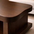 Solid Wood Coffee Table with Open Shelf – Modern Living Room Center Table - view 3 of 9