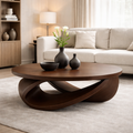 Sculptural Solid Wood Coffee Table – Modern Elegant Design for Living Rooms - view 3 of 9